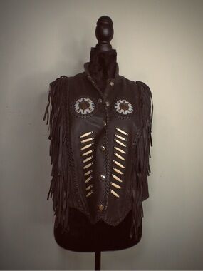 Hot Leathers Women’s Embellished Leather Vest NWOT